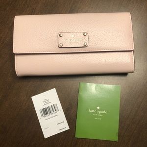Rare Kate Spade Foldover Wallet In Balletslip Pink